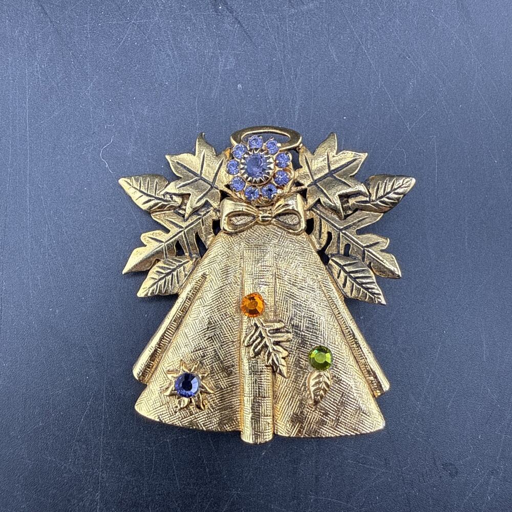 Jane Seymour Angel Brooch Signed